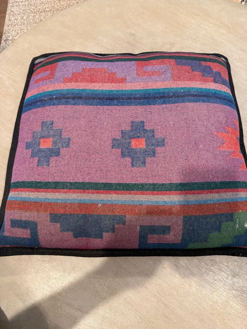 Beaver State Pendleton Southwestern Pattern Throw Pillow in Blue & Teal